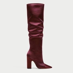 Sateen High Heel Boots